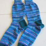 Jade/blue/purple socks