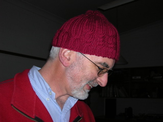 Pattern: Binary Cable Hat. Yarn: Bendigo Luxury 10ply