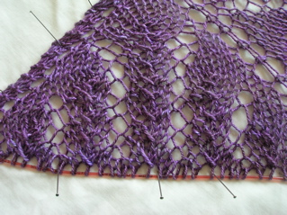 Pattern: Venezia Lace Shawl Yarn: Handmaiden Sea Silk