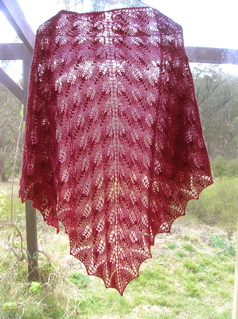 Pattern: Shetland Triangle Yarn: Bendigo Colonial 5 ply
