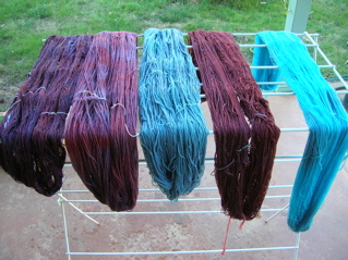 Dyed skeins