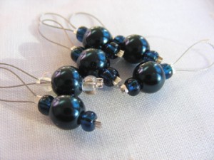 Knitting stitch markers - Indigo Sky