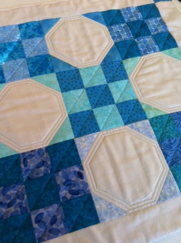 Quilted 'table topper' - practice quilting.