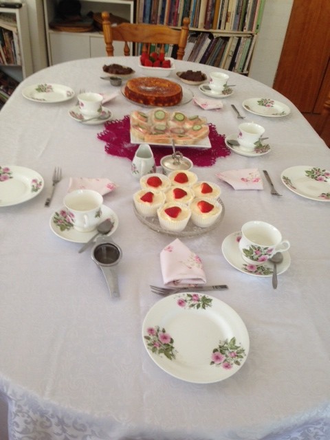 Afternoon tea table setting